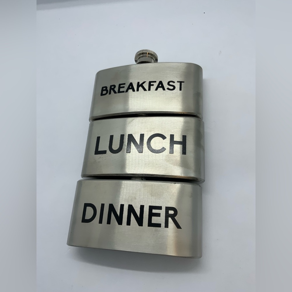 B/FAST /LUNCH/DINNER HIP FLASK - Picture 7 of 8